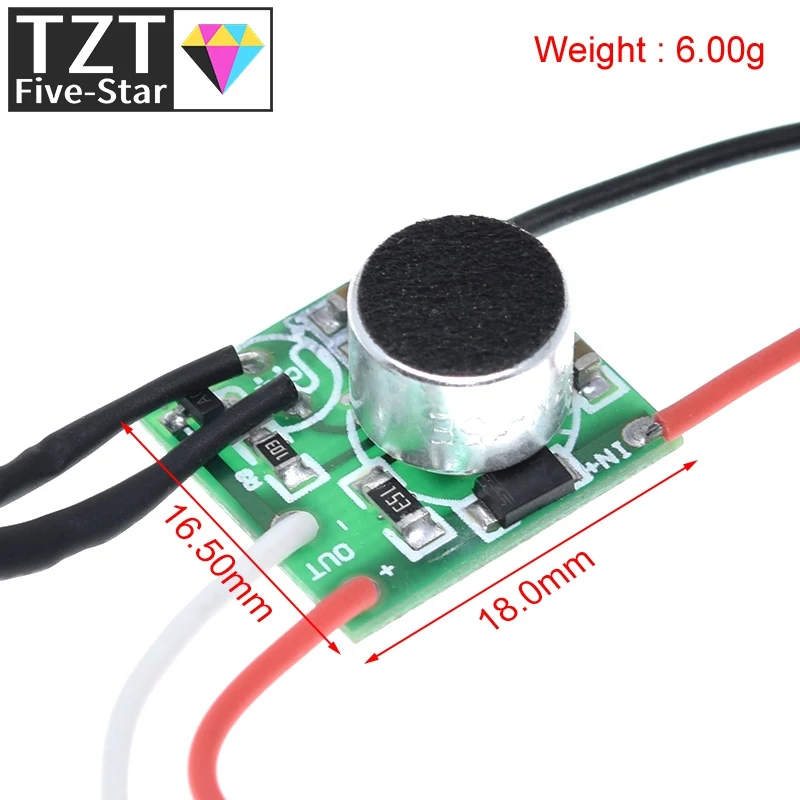 TZT DIY Низковольтный датчик управления звуком постоянного тока 3 В-30 В Светодиодный