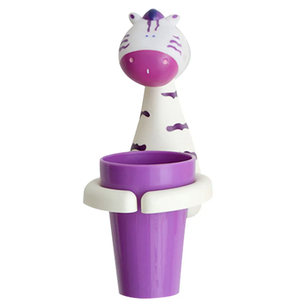 Children's Wall-Mounted Mouthwash Cup Cute Animal Punch-Free Toothbrush Holder Comb Toothpaste Storage Rack |