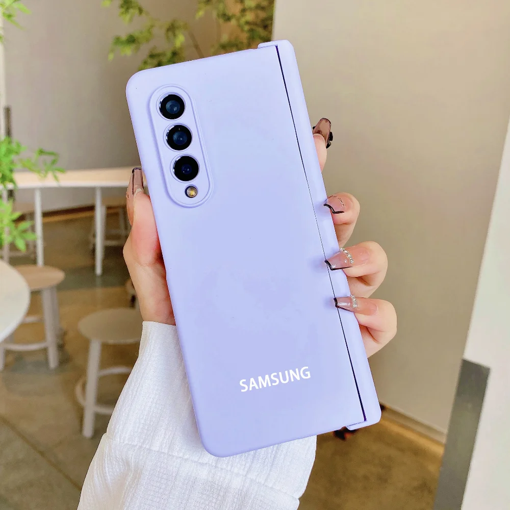 

Fashion Candy Color Case for Samsung Z Fold4 Case with Hinge Protection Hard PC Shockproof Cover for Galaxy Z Fold 3 Case
