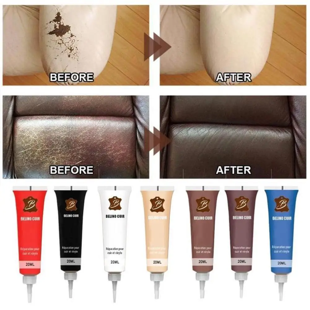 

Car Maintenance Leather Repair Gel 20ml Car Seat Leather Complementary Repair Refurbishing Cream Paste Leather Repair Kit 1Pcs