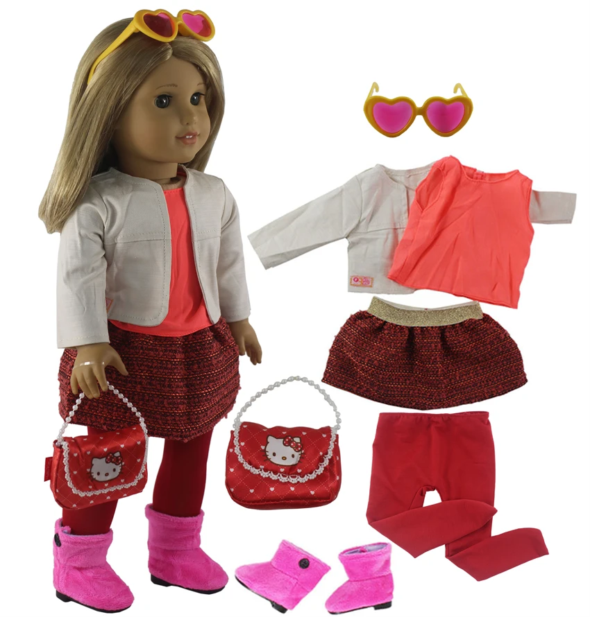 Набор одежды для модной куклы - игрушечный наряд для американской куклы 18" Casual, много вариантов стилей X93.