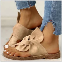 new womens shoes 2022 bow outer wear beach set toe slippers fashion sandals women