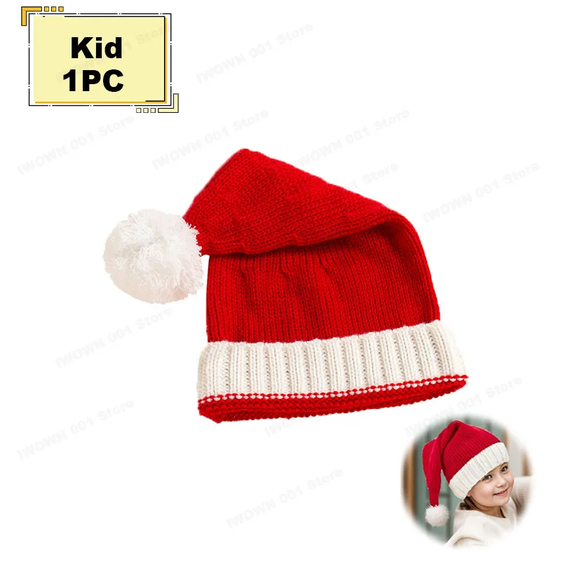 

Новогодняя вязаная шапка Санта Клауса