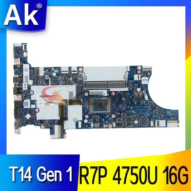 

Для ноутбука Lenovo ThinkPad T14 Gen 1 Материнская плата CT4A1 NM-C801 FRU: 5B20Z25416 с процессором R7P 4750U ОЗУ 16 ГБ 100% тестовая работа