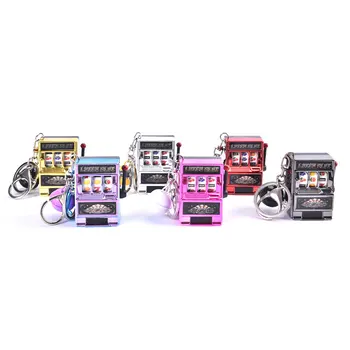 1pc Lucky Jackpot Mini Fruit Slot Machine Fun Birthday Keychain Gift Kids Educational Toy Coin Operated Games Machine 3