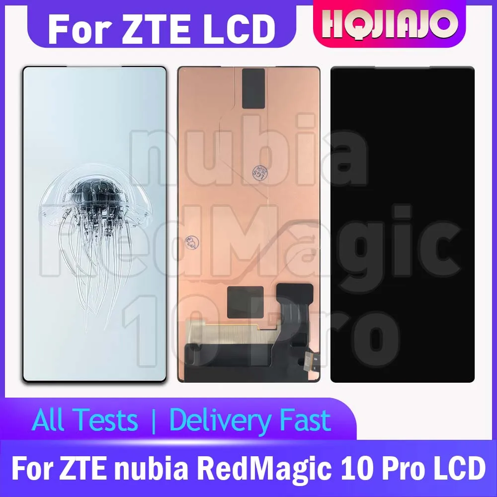 Фото 6,85-дюймовый AMOLED LCD-дисплей для ZTE nubia RedMagic 10 Pro NX789J без рамки, сенсорный экран, дигитайзер, комплект для замены, 100% протестировано №2