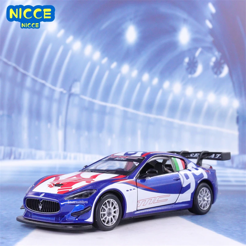 

Электронная модель автомобиля Nicce 1:32 Maserati MC GT4, литые под давлением, детские игрушки, подарок, гоночный автомобиль со звуком, мигающий F295