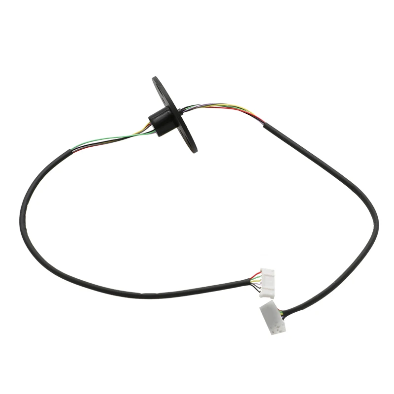 

1PCS Flange Conductive Slip Ring 2A/Ring 6 Wires Body Dia 12.4mm AWG28 Wire for CCTV PTZ/Manipulator/High-speed Dome Cameras