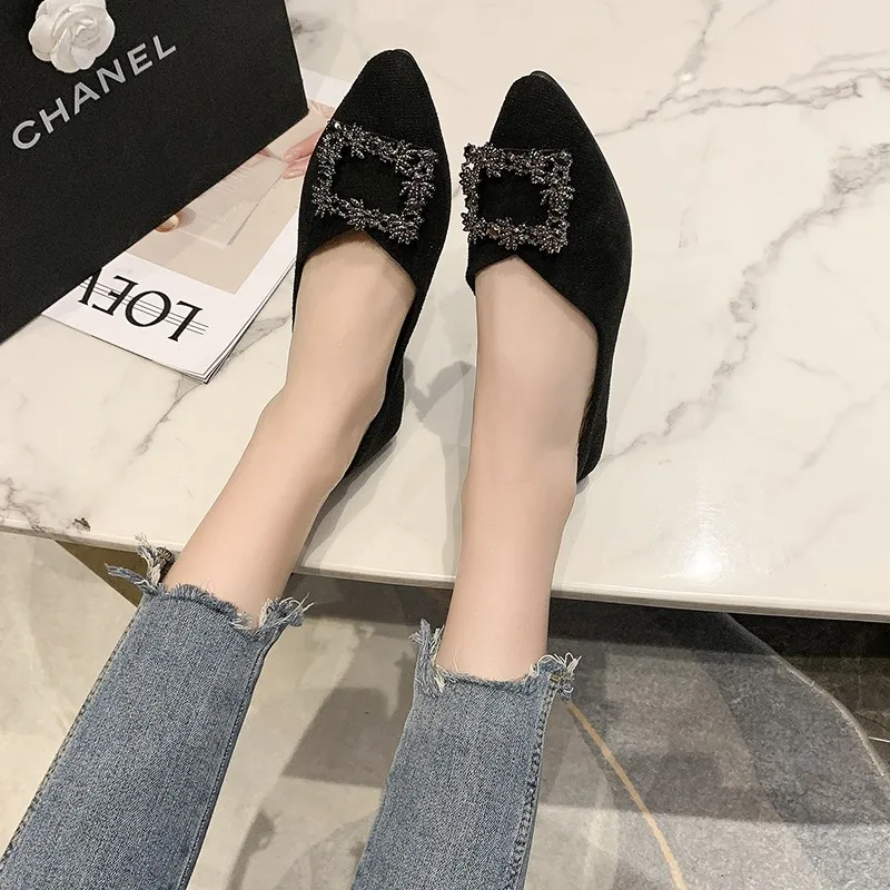 

Lady Shoes Flat Heel Fashion Classic All Match Extra Pointed Toe Women Flats