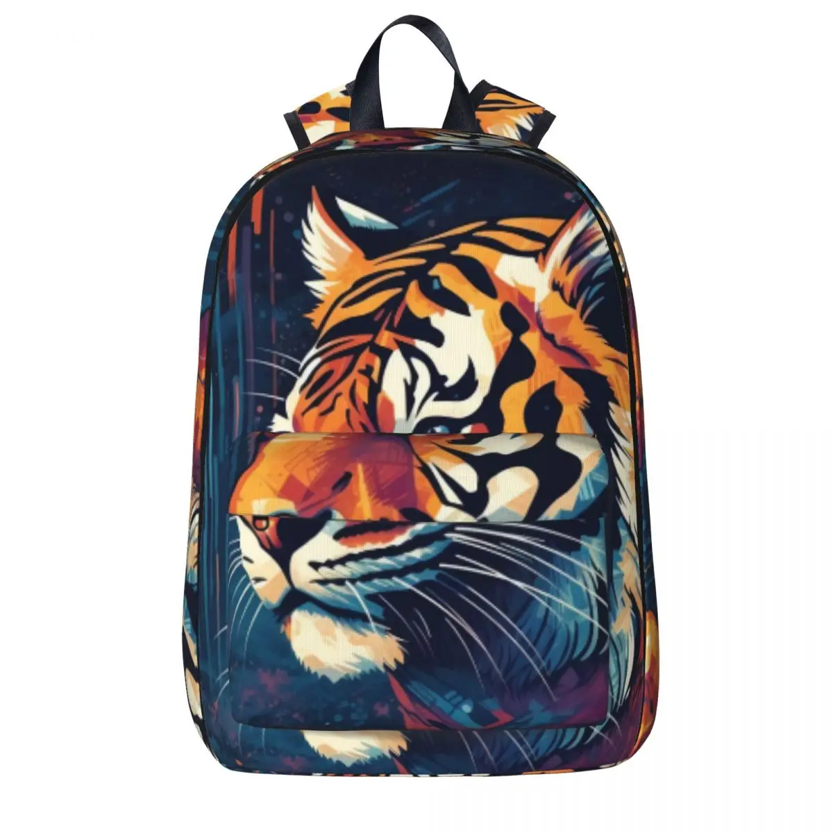 

Tiger Backpack Abstraction Illustration Workout Backpacks Female High Quality Breathable School Bags Fun Rucksack