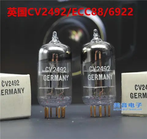 Бесплатная доставка, немецкий золотистый ножной E88CC/CV2492 может заменить ECC88/6922/CCa/6DJ8 вакуумный ламповый усилитель звука