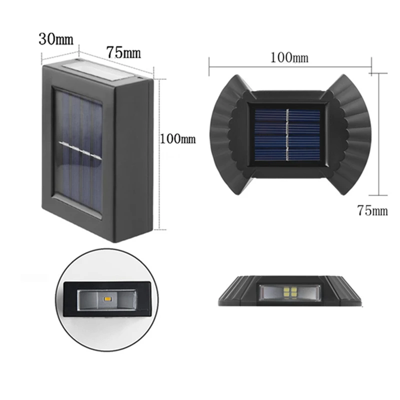 8LEDs Smart Solar Stair Wall Light Outdoor Waterproof Garden Fence Lamps for Balcony Courtyard Step Light Solar Deck Lamp images - 6