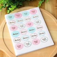 24 patternsheet pink thank you design sticker labels food seals gift stickers for wedding diary scrabooking stationery school