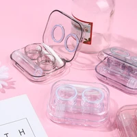 transparent tweezers suction stick container set portable contact lens box for women travel contact lenses case
