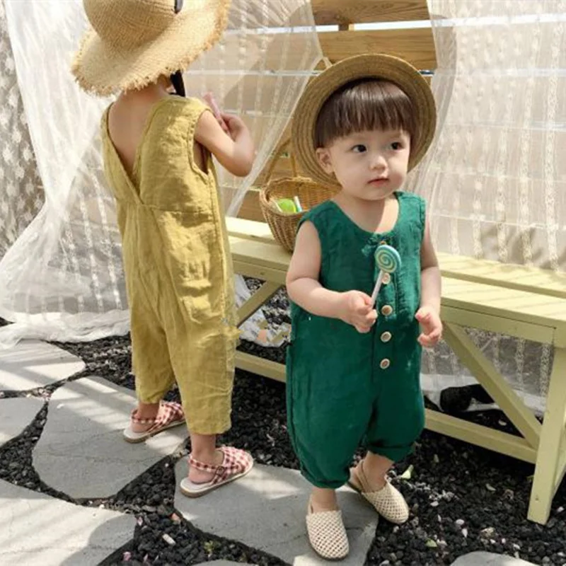 

Детский комбинезон без рукавов, на возраст 1-7 лет