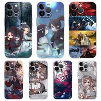 anime mo dao zu shi soft transparent phone case cover for iphone 13 12 11 pro max x xr 8 7 plus se 2020 xs max luxury shell bag