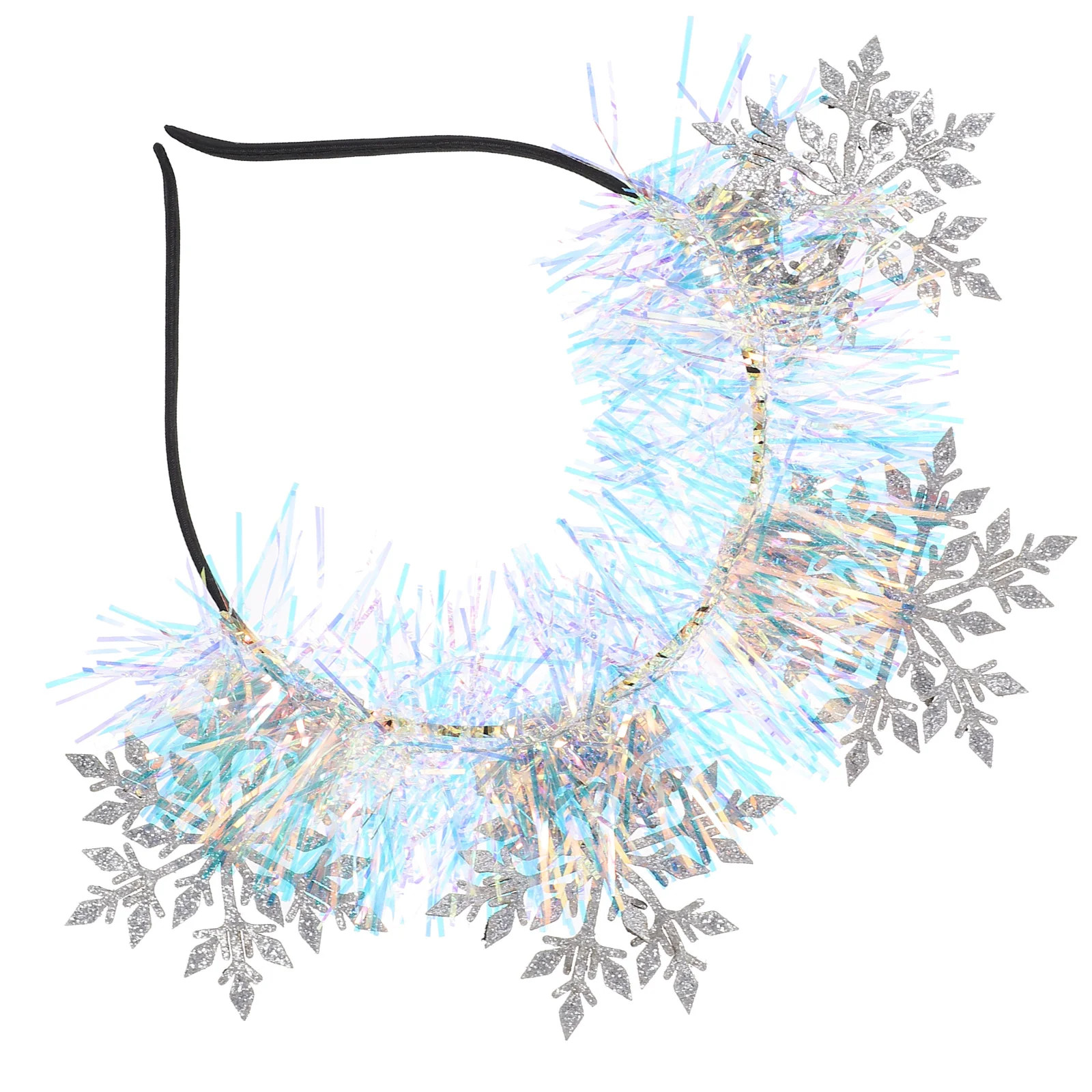 

Женская повязка на голову со снежинками