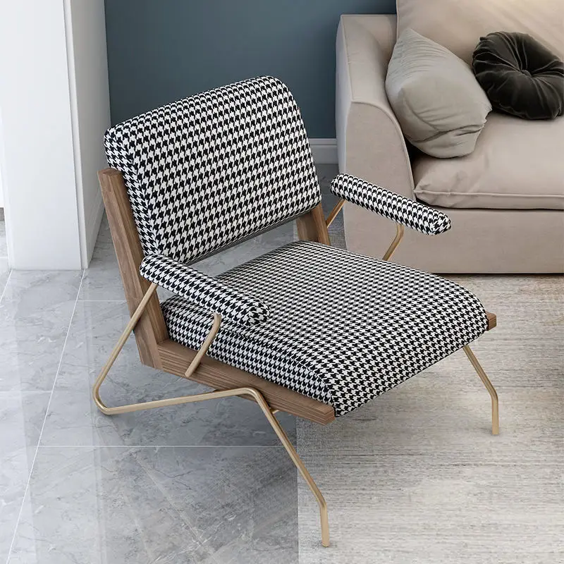 

Single Sofa Chair Light Luxury Tiger Chair Living Room Lazy Casual Designer Chair Modern Minimalist Sofa Armchair Furniture