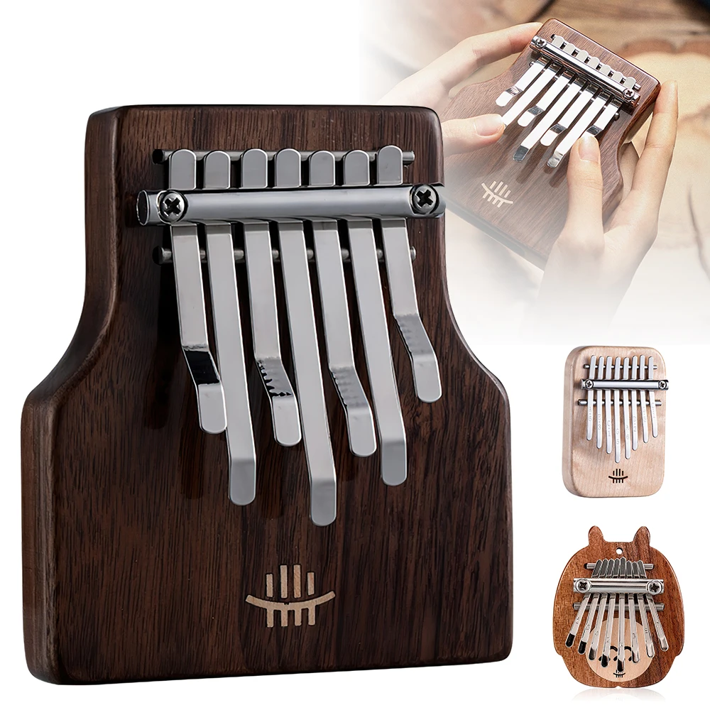 

Mini 8 Tone Kalimba Thumb Piano Children Performance Keyboard Musical Instrument Maple Sapele Walnut Finger Piano Birthday Gift