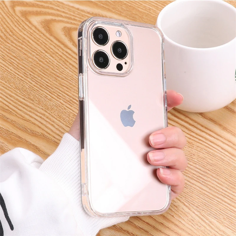 

Luxury Transparent Armor Shockproof Phone Case For iPhone 13 12 11 Pro Max Mini XR XS X 7 8 Plus SE 2 Clear Silicone Soft Cover