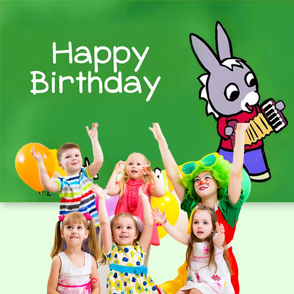 Виниловый фон для фотографирования детей в стиле мультфильма тротроро