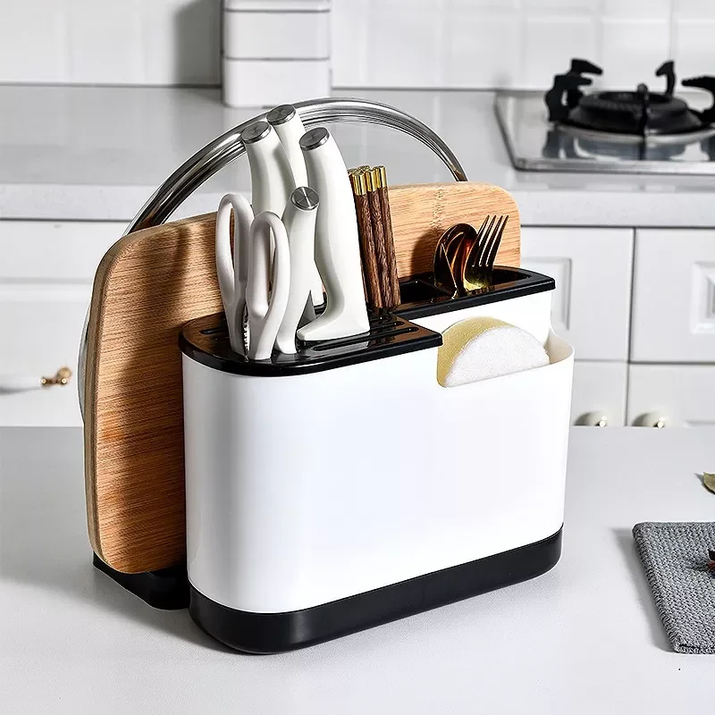 

NEW Knife Holder Cutting Board Integrated Kitchen Supplies Storage Rack Chopsticks Pot Cover Knife Holder Pot Cover