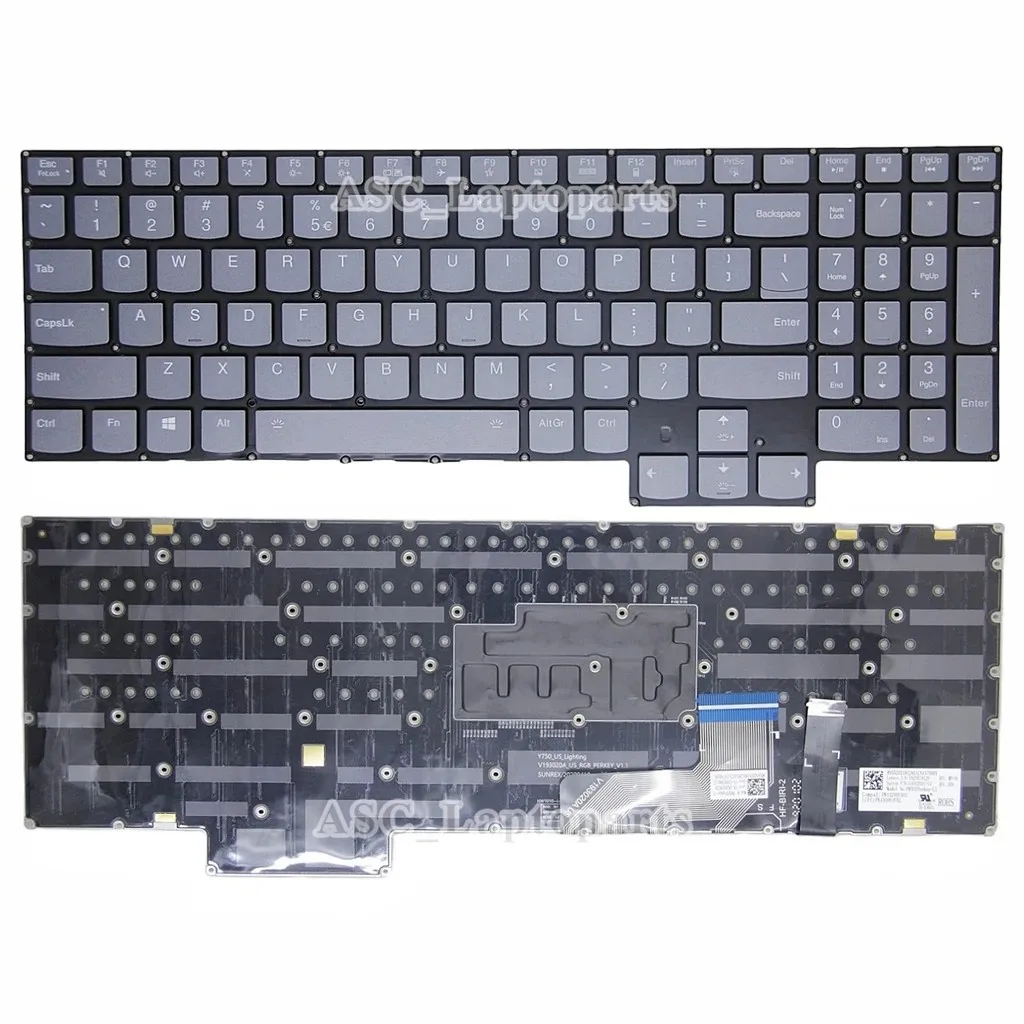 Фото Новая американская QWERTY-клавиатура для Lenovo Legion S7 15IMH5/15ARH5 S7-15ACH6 S7-15ARH5 S7-15IMH5 R9000X Y9000X 2021, белая / с RGB-подсветкой №3