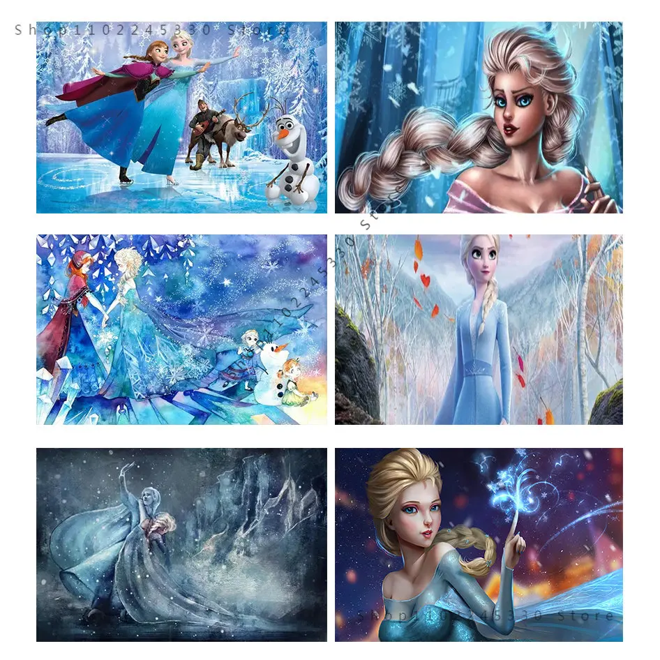 

5D алмазная живопись «сделай сам», вышивка крестиком «холодная Снежная королева Анна», мультяшная вышивка, мультяшная Алмазная мозаика, кар...