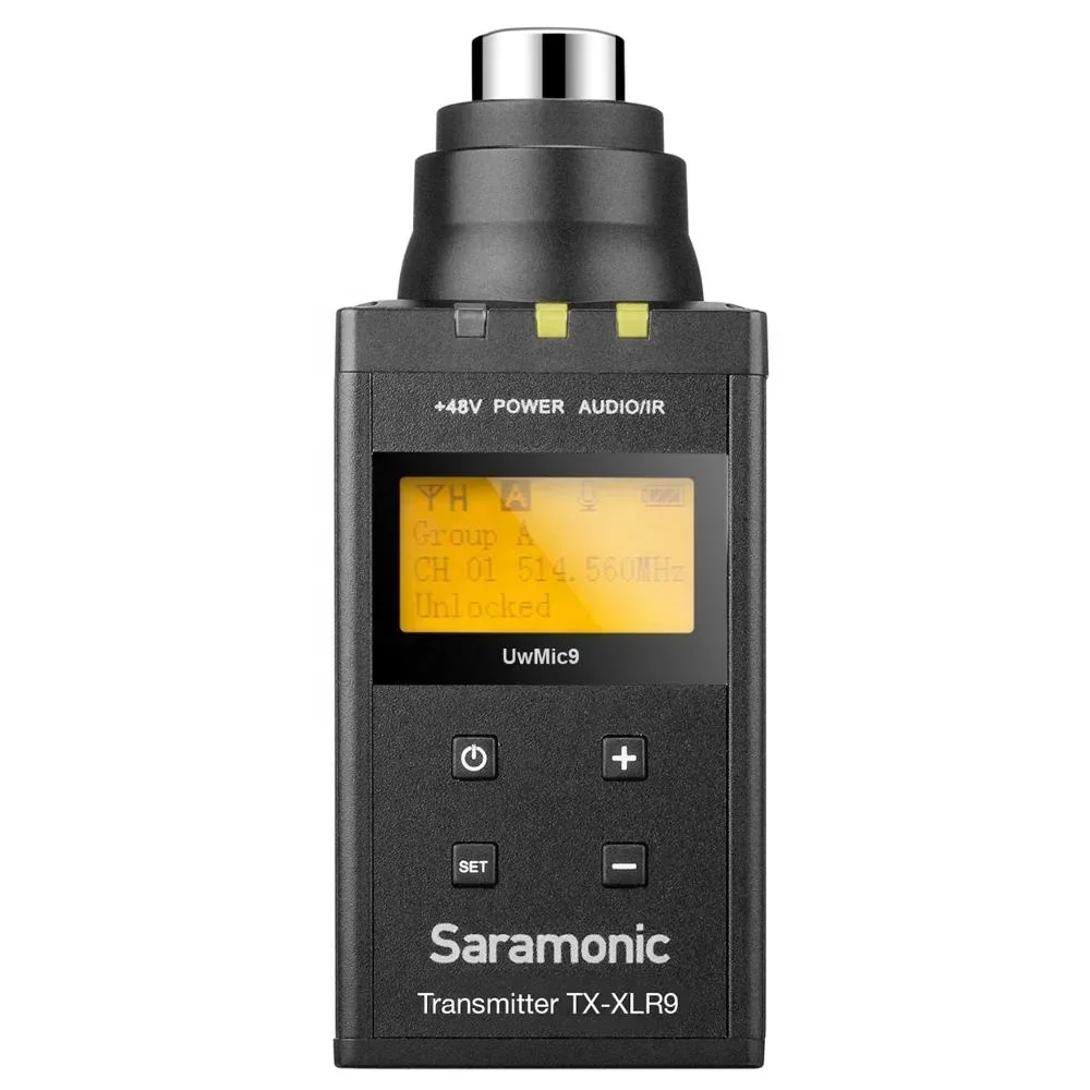 Saramonic UwMic9 TX-XLR9 UHF PLUG-ON XLR МИКРОФОННЫЙ ПЕРЕДАЧ С МОЩНОСТЬЮ ФАНТОМ 48 В для RECEIVER RX9