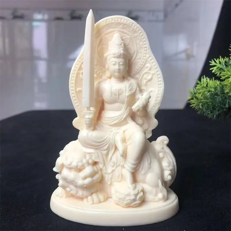 Резные орехи цвета слоновой кости Puxian Manshu Guanyin Bodhisattva украшения Guardian домашний