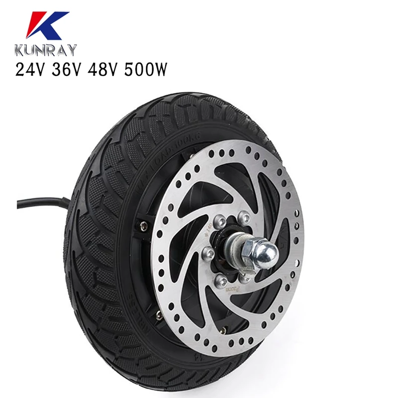 24V 36V 48V 350W 500W Hub Motor Scooter Dis Brake Brushless Motor Electric E-SCOOTER Wheel Ebike Conversion Kit