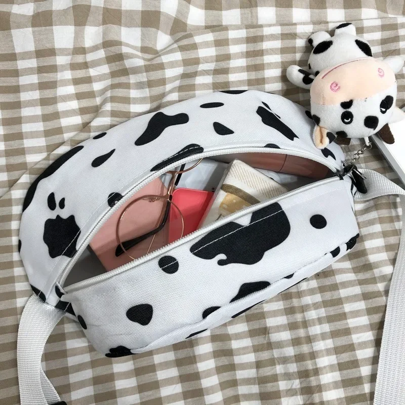 Женская нагрудная сумка Half Moon вместительная водонепроницаемая из ткани Оксфорд