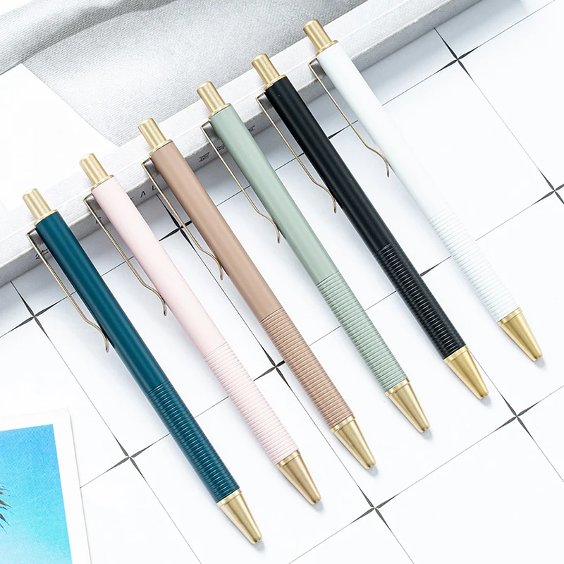

Multi-color Simple Style Metal Ballpoint Pens Creative Pens Office Supplies Japanese Style Stationery School Supplies Gift Pens