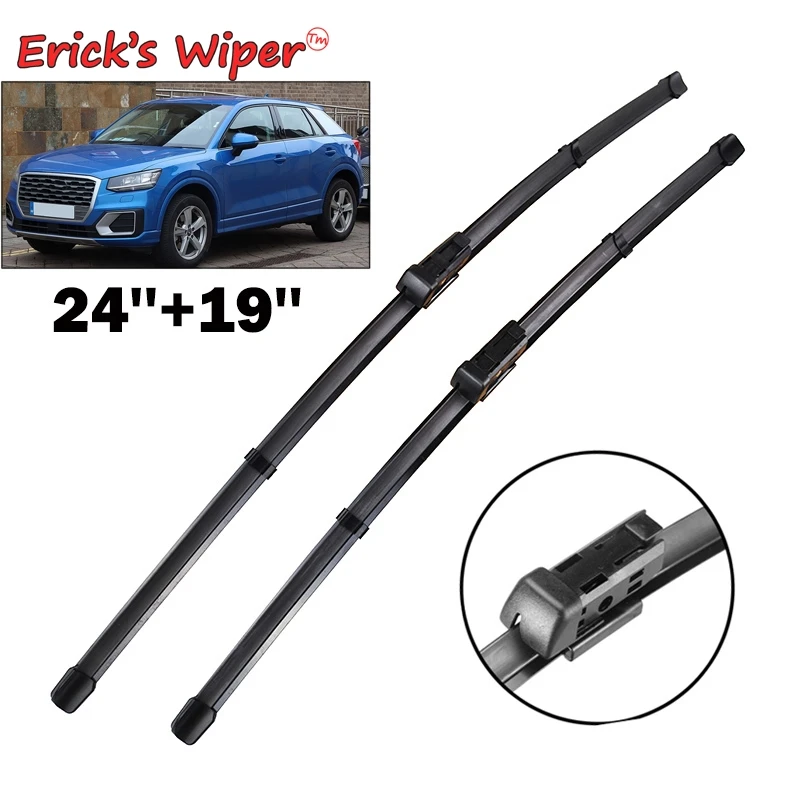 

Щетки стеклоочистителя Erick's Wiper для Audi Q2 2016-2023, стеклоочистители для лобового стекла 24 дюйма + 19 дюймов