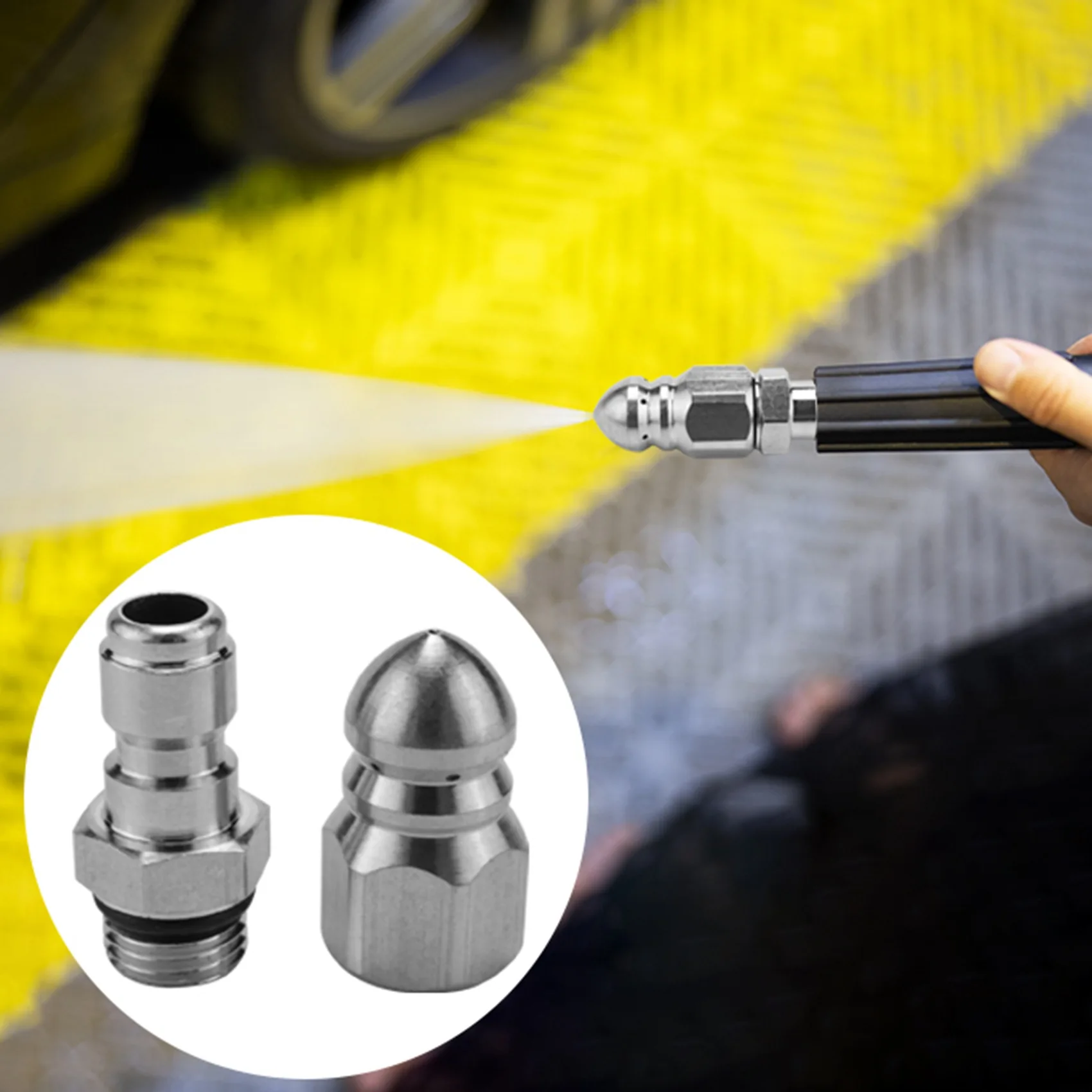 Насадка для канализационной форсунки мойки высокого давления с быстроразъемным