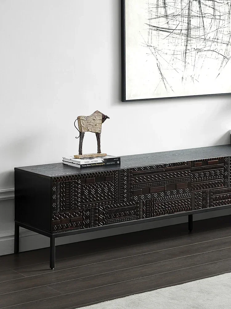 Скандинавский современный светлый роскошный шкаф для телевизора из массива