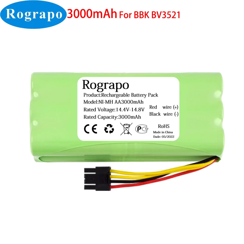 

Новый 14,4 V 3000mAh Ni-MH аккумулятор для робота-пылесоса BBK BV3521