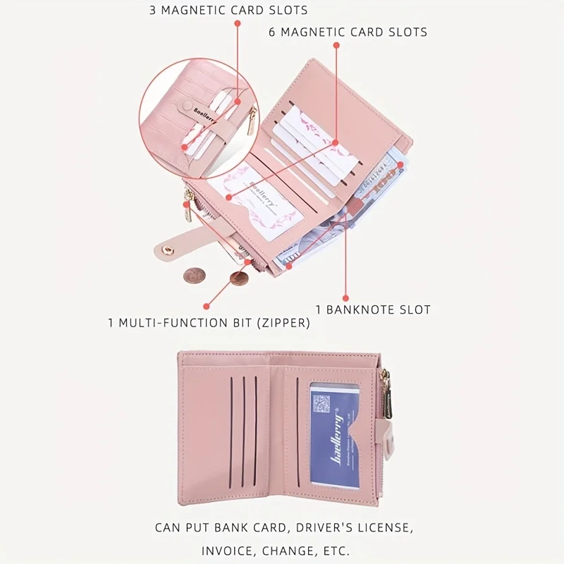 Baellerry Женский Мини-кошелек Короткий Кожаный Кошелек Для Монет Модный Стандартный