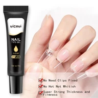 10g uv led nail art gel for false nails tips gel polish strong glue nails extension soak off adhesive gel longlasting stick gems