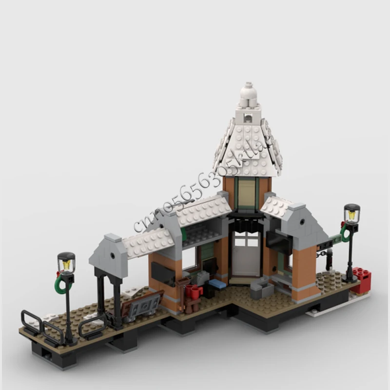 Фото 637 деталей, моды для конструктора House Street 10259 Winter Village Train Station, модульный конструктор MOC, сборка своими руками, игрушка для мальчиков, подарок на праздник №3