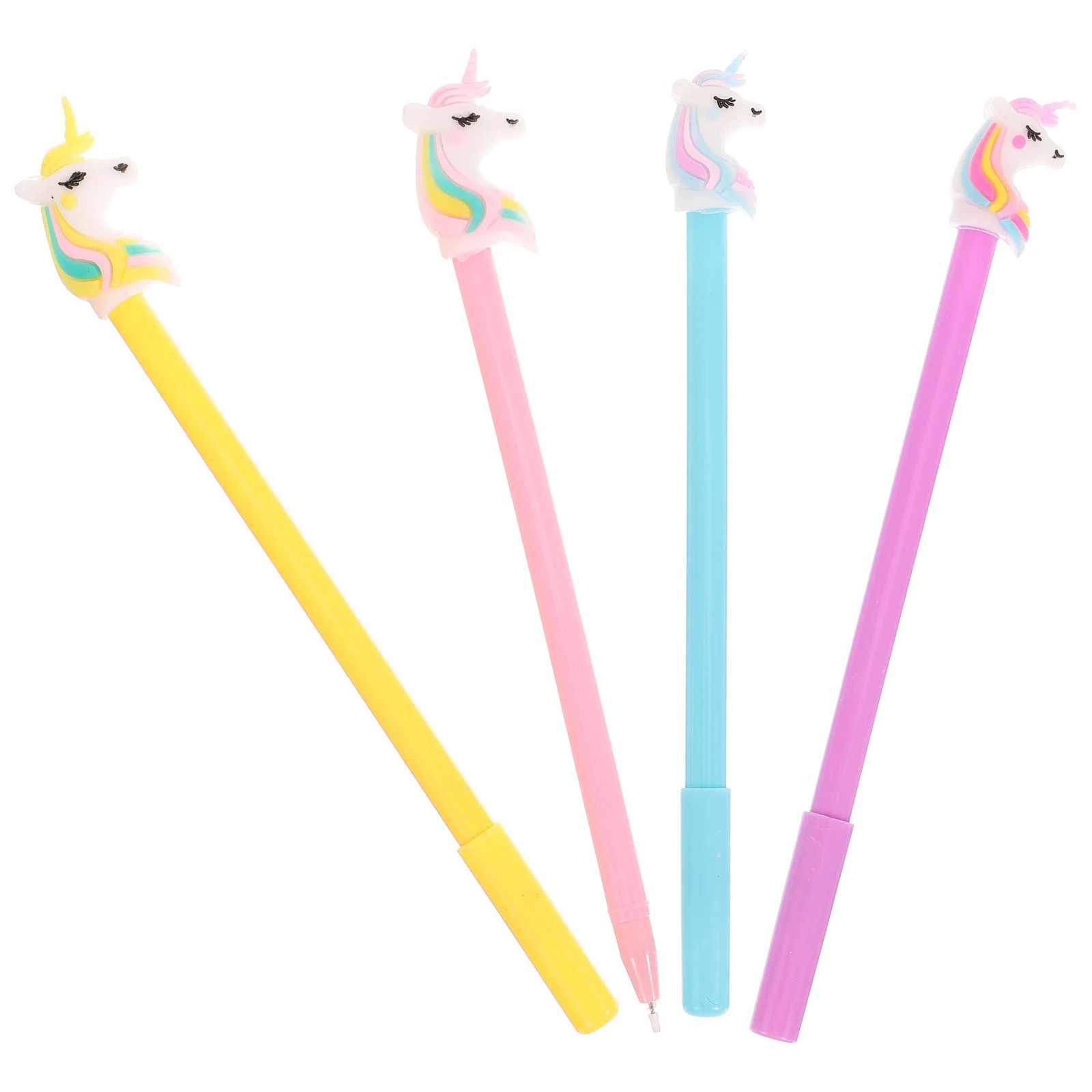

4 Pcs Unicorn Light Pen Creative Gel Adorable Stationary Writing Birthday Present Cartoon Plastic Lovely Office