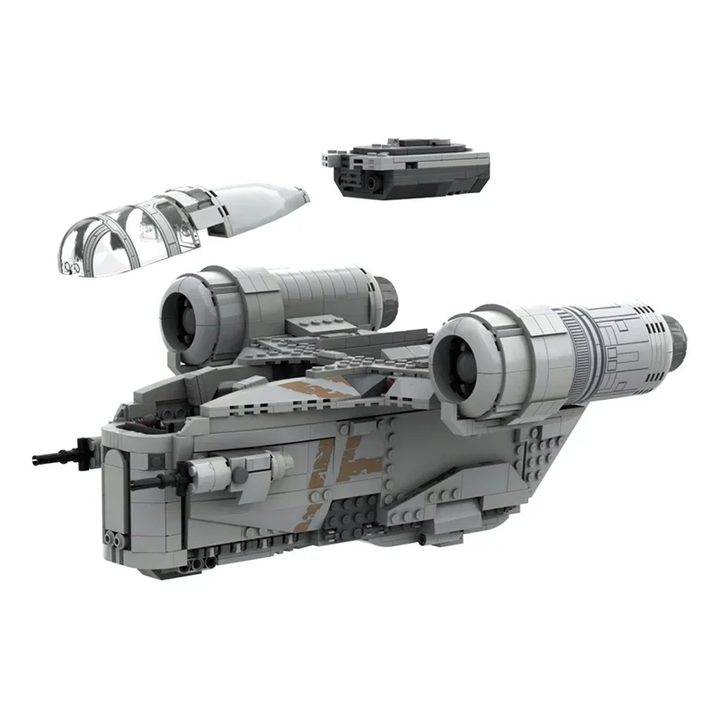 1204 детали MOC Razor Crest MOD Star Battle: Конструктор, развивающий творческие способности, идеальный подарок на праздник, игрушка-конструктор из кирпичиков (art.: 3920db7eafbfa) - 3920db7eafbfa