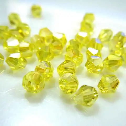 Isywaka стеклянные бусины 4 мм желтые 100 шт