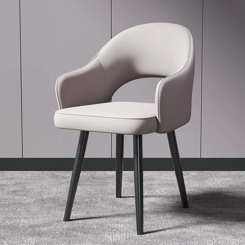 

Back Chair Modern Minimalist Dining Chair Household Restaurant Backrest Armchair Bedroom Comfortable Desk Chair Light Luxury Dre