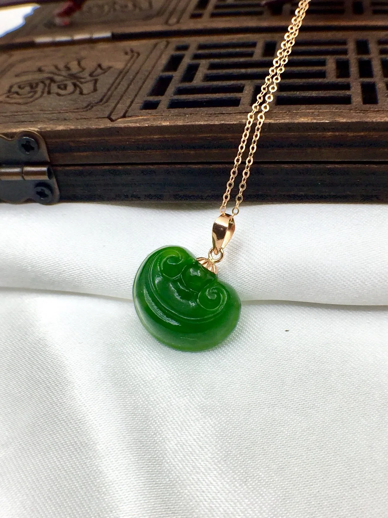 SHILOVEM 18k желтое золото Натуральная Зеленая яшма кулоны Нет ожерелье ювелирные