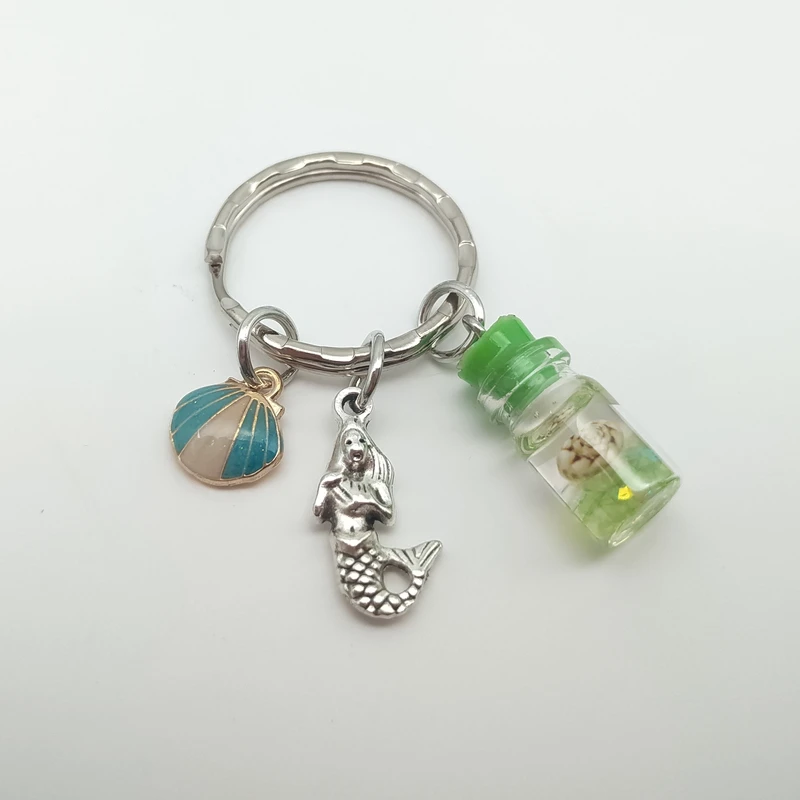 Брелок для ключей в виде пляжа с ракушкой русалки ручная работа мужчин и женщин