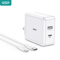 esr 30w power delivery charger type c to lightning cable fast charger plug usb c pd charger 5v for mfi charger for ipad iphone