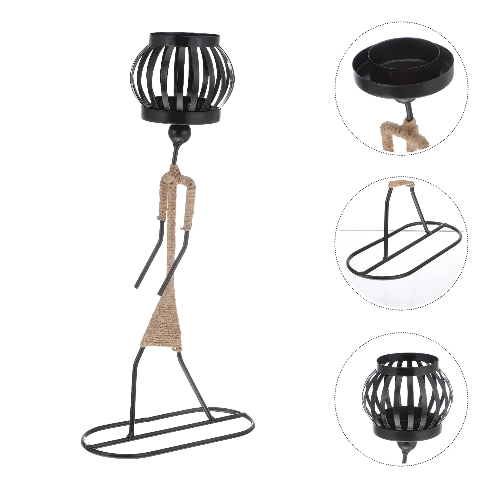 

Iron Holder Wedding Table Decorations Multi-purpose Candlestick Girl Durable