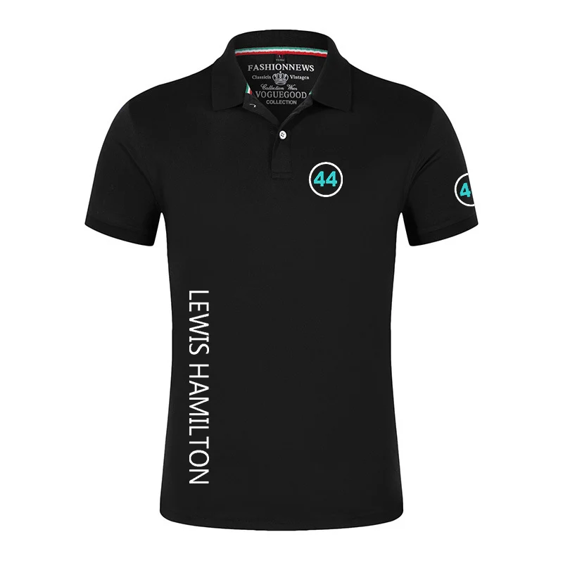 

Lewis Hamilton digital 44 Men's Summer Hot Sale Fashionable Printing Short Sleeve Tops Streetwears Business Polos Casual Shirts