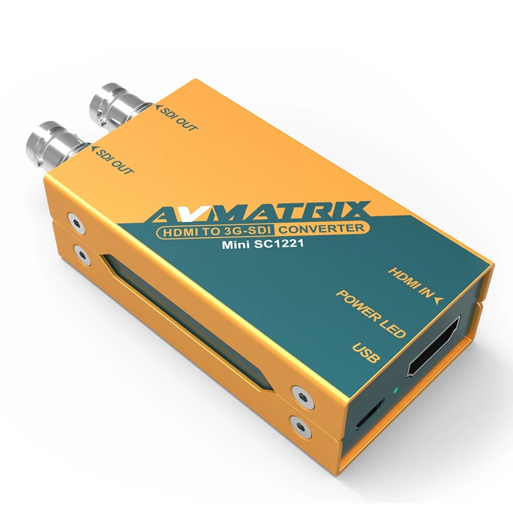 AVMATRIX Mini SC1221 Конвертер HDMI в SDI Карманный преобразователь вещания Входной сигнал